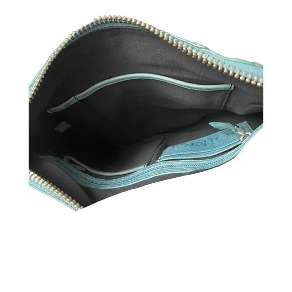 Botkier Light Blue Zipper Embellished Shoulder Bag - Picture 9 of 11